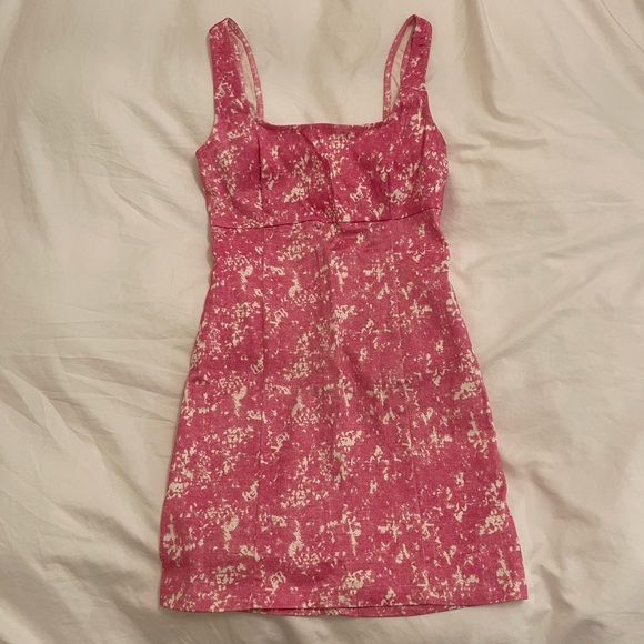 Low Back Pink Mini Dress - Picture 1 of 8